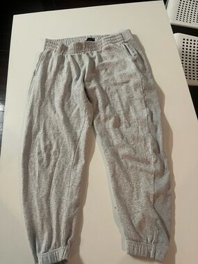 Women’s Grey Elastic-Waist Casual Sweatpants